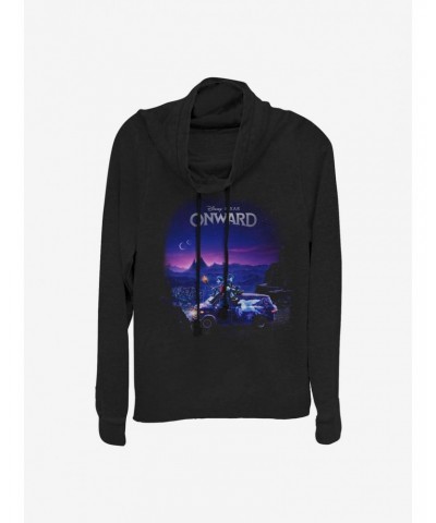 Disney Pixar Onward Poster Knockout Cowlneck Long-Sleeve Girls Top $13.51 Tops