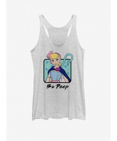 Disney Pixar Toy Story 4 Bo Peep Cloak Girls White Heathered Tank Top $8.52 Tops