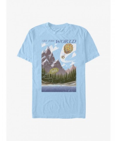 Disney Pixar Up See The World Poster T-Shirt $5.44 T-Shirts