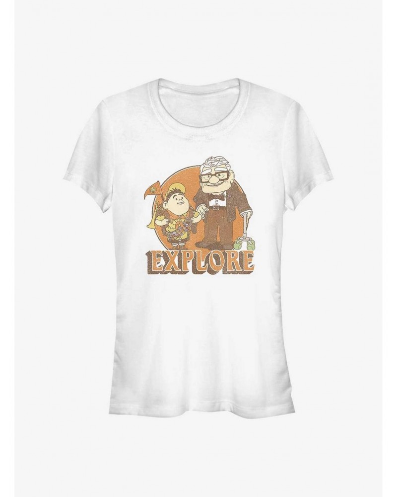 Disney Pixar Up Russell and Carl Explore Girls T-Shirt $8.09 T-Shirts