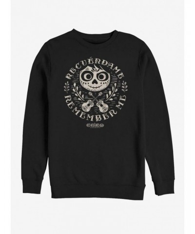 Disney Pixar Coco Circle Remember Crew Sweatshirt $9.04 Sweatshirts