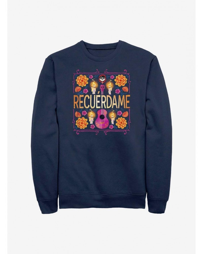 Disney Pixar Coco Recuerdame Crew Sweatshirt $8.52 Sweatshirts