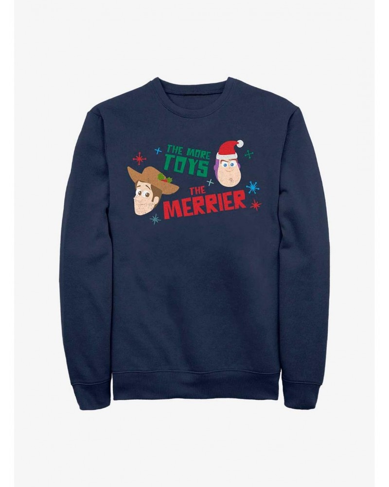 Disney Pixar Toy Story More Toys The Merrier Crew Sweatshirt $9.56 Sweatshirts