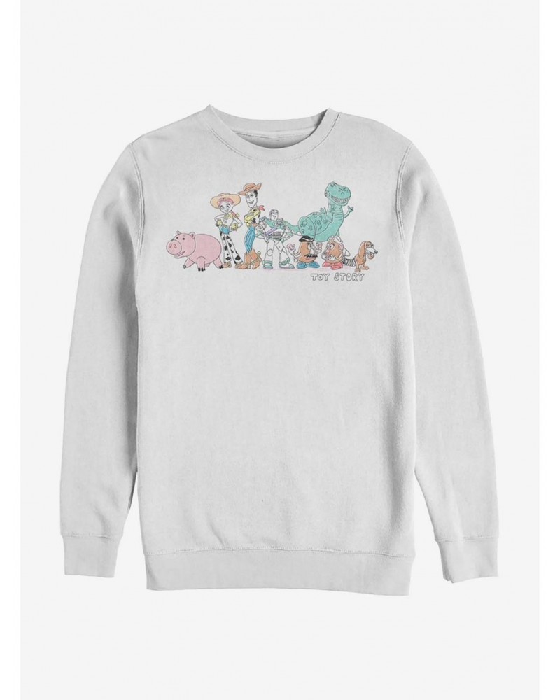 Disney Pixar Toy Story Line Up Crew Sweatshirt $11.37 Sweatshirts
