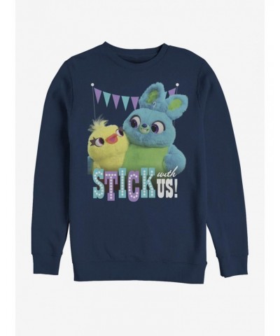 Disney Pixar Toy Story 4 Stick With Us Navy Blue Sweatshirt $11.11 Sweatshirts