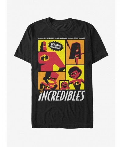 Disney Pixar The Incredibles Starring Explosive Family Action T-Shirt $6.36 T-Shirts