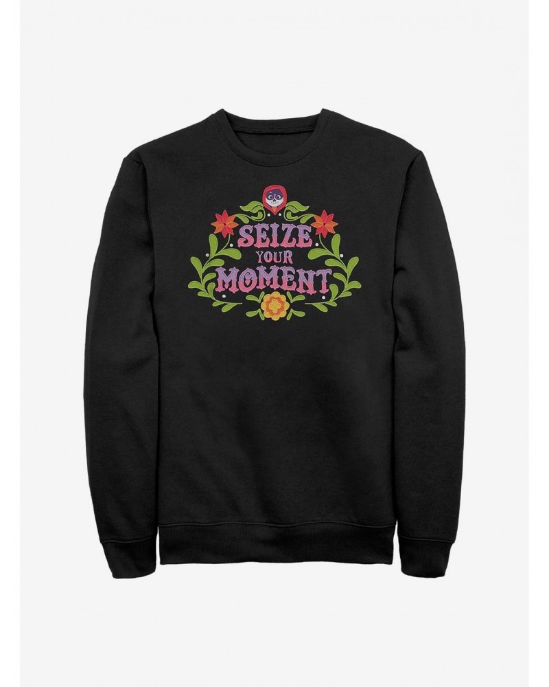 Disney Pixar Coco Seize Your Moment Emblem Crew Sweatshirt $9.82 Sweatshirts