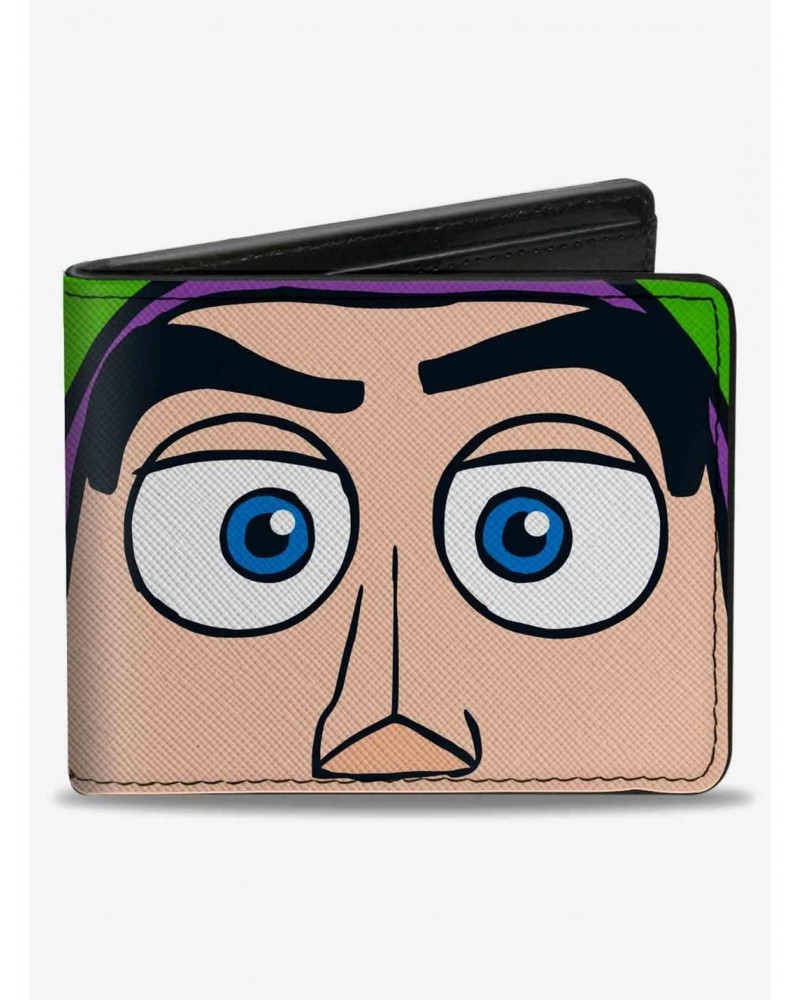 Disney Pixar Toy Story Buzz Lightyear Expression Close Up Bifold Wallet $7.11 Wallets