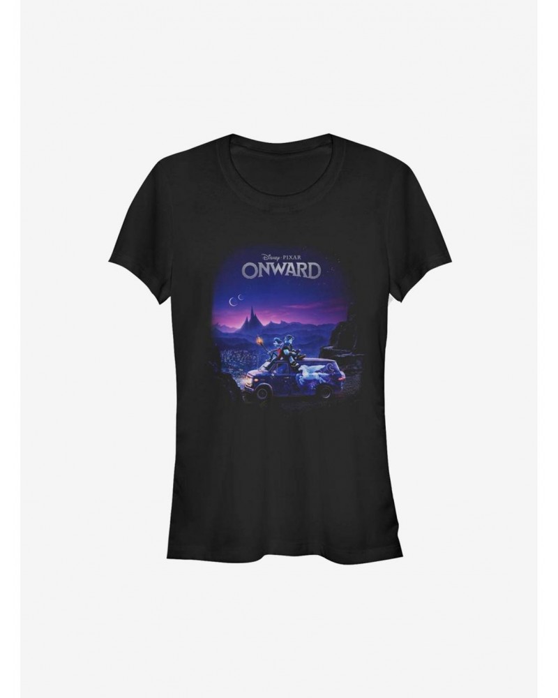 Disney Pixar Onward Poster Knockout Girls T-Shirt $5.75 T-Shirts