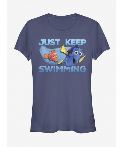 Disney Pixar Finding Dory Just Keep Swimming Current Girls T-Shirt $6.97 T-Shirts