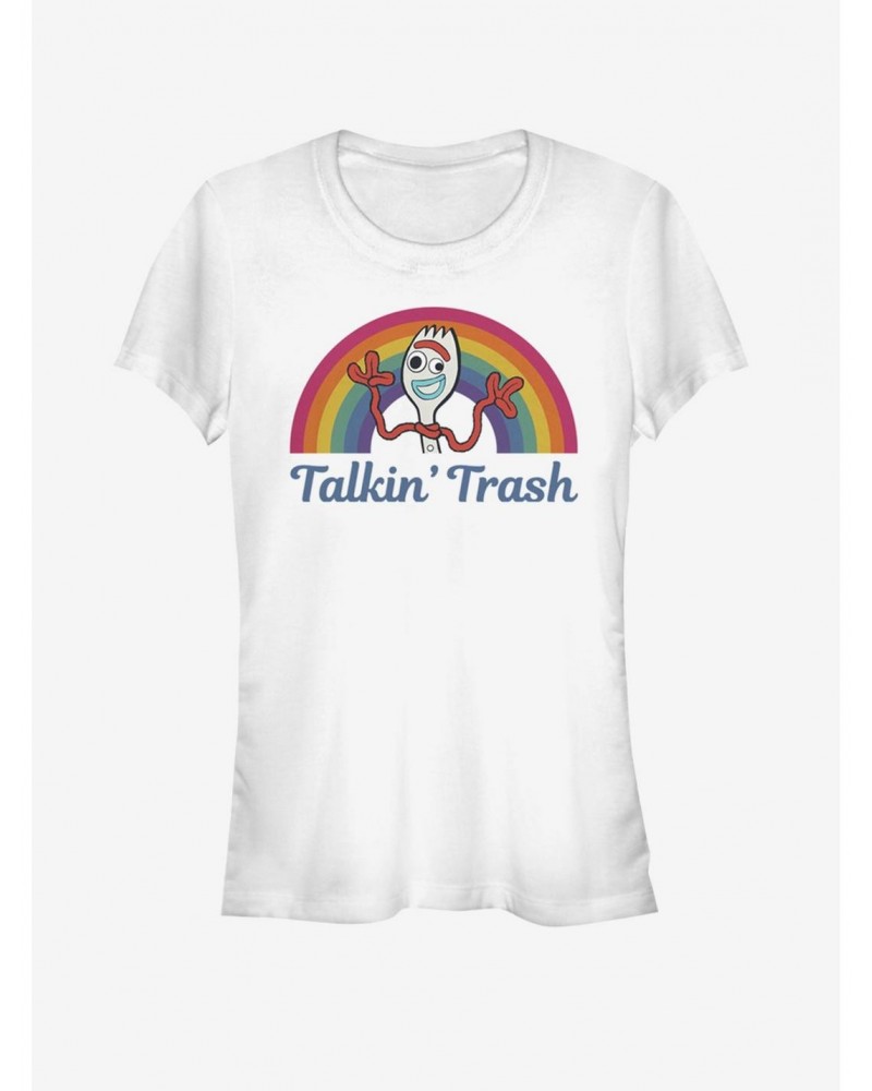 Disney Pixar Toy Story 4 Talkin' Trash Girls White T-Shirt $6.97 T-Shirts