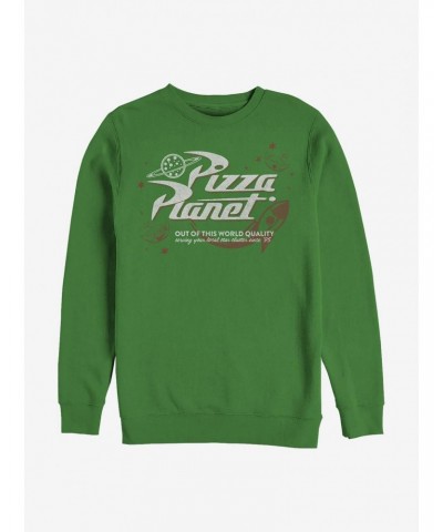 Disney Pixar Toy Story Retro Pizza Planet Crew Sweatshirt $9.56 Sweatshirts