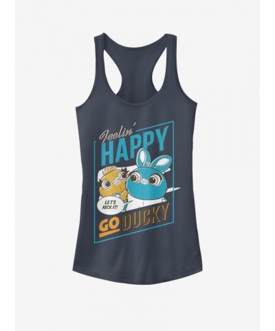 Disney Pixar Toy Story 4 Happy Go Ducky Girls Indigo Tank Top $6.62 Tops