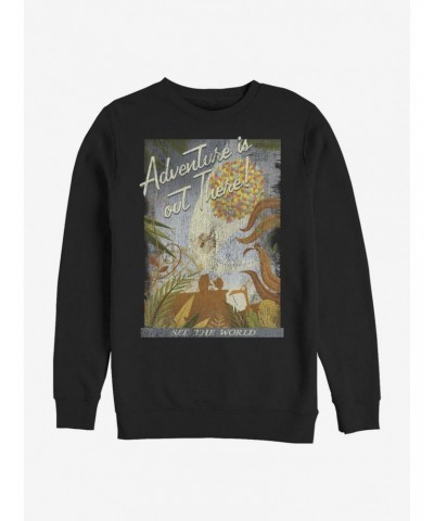 Disney Pixar Up Travel Poster Crew Sweatshirt $10.85 Sweatshirts