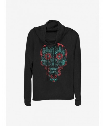 Disney Pixar Coco Craneo Muerto Cowlneck Long-Sleeve Girls Top $10.69 Tops