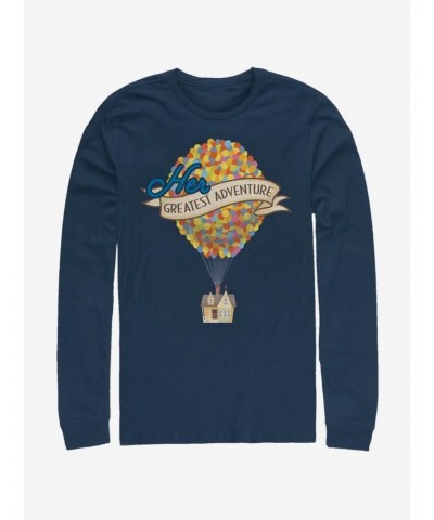 Disney Pixar Up Her Greatest Adventure Long-Sleeve T-Shirt $7.14 T-Shirts