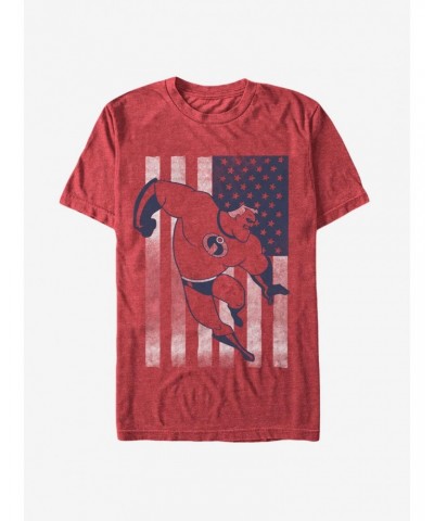 Disney Pixar The Incredibles American Flag Bob Parr T-Shirt $5.52 T-Shirts