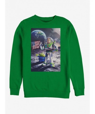 Disney Pixar Toy Story Buzz Lightyear Moon Landing Sweatshirt $12.14 Sweatshirts