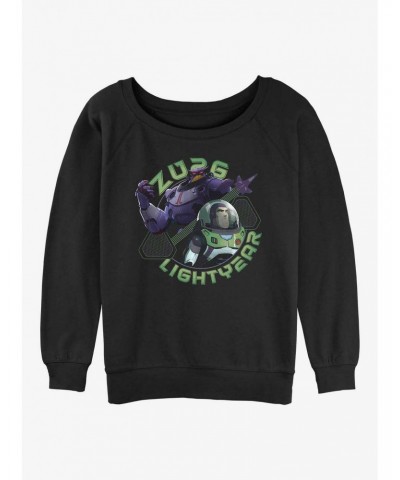 Disney Pixar Lightyear Zurg and Buzz Girls Slouchy Sweatshirt $11.88 Sweatshirts