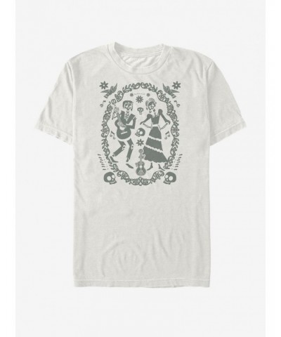 Disney Pixar Coco Paper Art Oval T-Shirt $6.69 T-Shirts