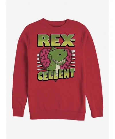 Disney Pixar Toy Story Rexcellent Heart Crew Sweatshirt $12.14 Sweatshirts