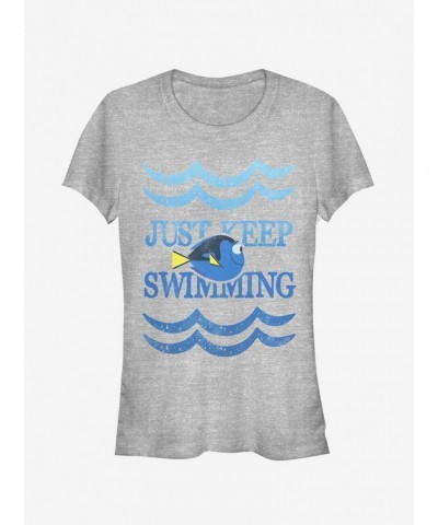 Disney Pixar Finding Dory Keep Swimming Waves Girls T-Shirt $5.40 T-Shirts