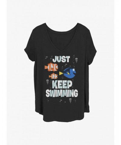 Disney Pixar Finding Nemo Just Swimming Girls T-Shirt Plus Size $9.71 T-Shirts