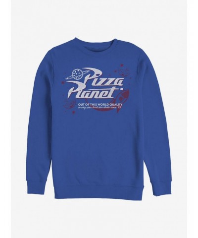 Disney Pixar Toy Story Retro Pizza Planet Crew Sweatshirt $10.85 Sweatshirts